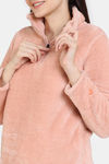 Zivame Fancy Fur Knit Poly Sweatshirt - Dusty Pink — thumbnail 5